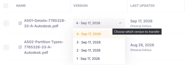 In Docs, choose the PDF version before transferring.